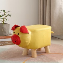 카페 의자 디자인 체어 식탁 화장대 원목, 7. 노란돼지
