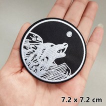 데님 셀프수선테이프 와펜 DIY라운드 모양 자수 패치 스티커 철 패치 diy 배지 아플리케 의류 배낭 가방 풍경 꽃 동물