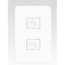 단자 2구 통신 인터넷 랜선 카바 커버 TV 벽, 1개