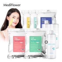 메디플라워 대용량 네이처 모델링팩 500g+멀티 부스터 500ml / 2세트당 팩도구4종, 02.네이처 모델링팩 로즈 콜라겐, 01.히알루론산 멀티 부스터
