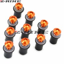 5mm 바이크 오토바이 나사 키트 앞 유리 볼트 XJR FJR 1300 1200 FZR 1000 TMAX 530 500 2012-, [05] Orange