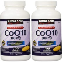 Kirkland Signature 코큐텐 300mg 100소프트겔 2팩, 1세트, 단일용량