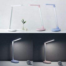 제이드 LED USB 무선 스탠드 조명 책상 침대 시력보호 모니터 독서실 공부 독서등, 무선 LED 스탠드 핑크