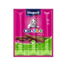 애완용품 비타크래프트 캣스틱 치킨 & 캣그라스 3개입, 상세페이지 참조