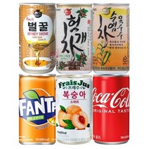 6종류를 한번에! 5캔씩 총30캔 콜라 환타 당구장 사무실 노래방 pc방 게임장 작은캔 리뷰이벤트용 음료 탄산 미니캔 업소용 음료수 캔음료 모음, 30캔