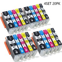 리필 잉크 재생 토너 프린터 카트리지 4 검정 교체 570 7750 7751 6850 7752 7753, 4set 20PK