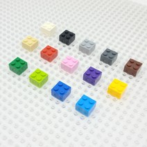 요고요 레고 호환 부품 커스텀 벌크 브릭 블럭 타일 플레이트 100G 소포장 패키지, [브릭 2 x 2] 밝은 파랑 100G