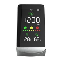 가스감지기 가정용 이산화탄소 감지기 CO2 농도 주변 온도 습도 테스터 테이블 가스 분석기, 한개옵션0