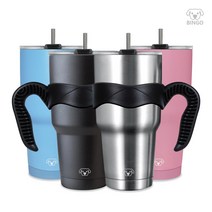[빙고]대용량텀블러 수분보충 (텀블러900ml+안전손잡이+방수뚜껑+스테인레스빨대) 헬스, 블랙