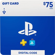 PSN 북미 75달러 플레이스테이션 스토어 기프트 카드 [디지털 코드], 100 Code