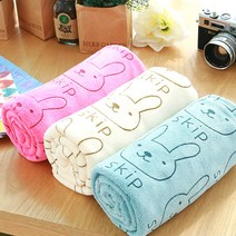 코지파파 KC인증 유아 어린이 대형 비치 타올 260g 고중량, 레빗 비치타올 3장 블루2+핑크1