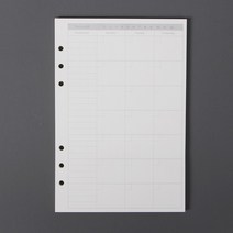 월간 일정 A5 바인더 6공 다이어리 속지 노트 육공 리필 속지 135매