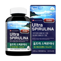 노블 울트라 스피루리나 항산화 피부건강 도움 엽록소 15mg 캐나다산 (6개월 180정), 3개, 180개
