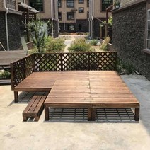조립식 평상 들마루 diy 야외 옥상 방부목 데크 테이블 원목, 1㎡, 100x30x9 계단단일 소나무