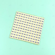아동 숫자 사이즈 원형 스티커 의류 옷 치수 크기 표시 라벨 쇼핑몰 도매상가 15장/묶음 150