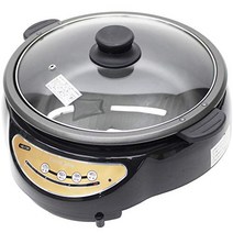 도쿄 Deco 전기 그릴 냄비 2.8 L 심형 탈착식 유리 뚜껑 1200 W 3~4인용 냄비 깊이 8 cm [깊은 핫 플레이트] 냄비 그릴 플레이트 오뎅 냄비 구운 고기 전기, 단일옵션