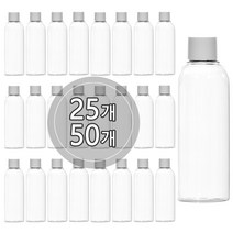 [25개묶음판매] 스프레이용기 50ml 60ml 75ml 80ml 100ml, 100ml 투명용기, 투명캡, 25개