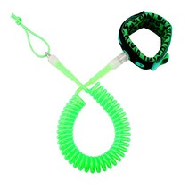 리쉬코드 서핑 발목스트랩 카약 가죽 끈 로프 보트 안전 패들 스탠드 업 안전 핸드 로프 보드 액세서리, 초록