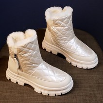 여성 겨울 어그 헌터 스노우 패딩 털 앵클 방한 Pofulove-스노우 부츠 두꺼운 플러시 플랫폼 발목 여성용 코튼 신발
