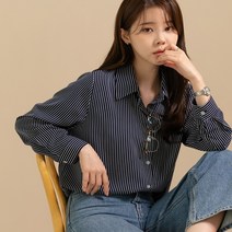 엘리시아 에델 줄리드 블라우스 빅사이즈 여성의류