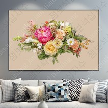 보석 비즈 십자수 꽃 장미 모란 DIY 패브릭 대형