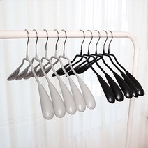 씨인크 논슬립 코팅 옷걸이, 여성용 상의 코팅 옷걸이 블랙, 10개