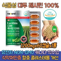 [라이프익스텐션렙틴] 캐나다 레시틴1200 대두레시틴100% 1통 식물성 인지질 LDL 콜레스테롤 감소 개선 건강식품 포스파티딜콜린