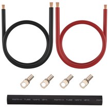 자동차 점프선 케이블 배터리 인버터 12V 200A 4AWG 게이지 20 인치 레드 & 블랙 오토바이 선박용 터미널 4개 포함 166189