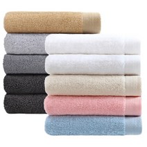 [바보사랑] 프리미엄 40수 코마사 200g 고급 호텔수건 10장 세트, 라이트그레이