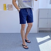 빠델 남성용 여름 밴딩 스판 린넨 반바지