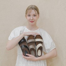 올리 마리 소가죽 스트랩 키높이 슬리퍼 4cm 국내 제작 물놀이 초경량 쿠션