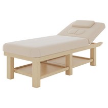 고급 마사지 베드 원목 경락 베드 도수 치료 침대, 80x190cm 베드 (린넨 브라운)