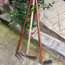 서서호미 굉이 농기구 농업용 긴 손잡이 괭이, 삼각형 뾰족한 괭이 30cm