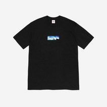 x 에밀리오 푸치 박스로고 티셔츠 블랙 블루 - 21SS Supreme x Emilio Pucci Box Logo T-Shirt Black Blue - 21SS