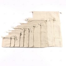 다용도 내추럴 빈티지 린넨 무지 주머니 파우치 8x10