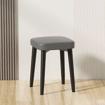의자소프트백 의자 모던 심플 식탁 의자, 우아한 의자-순수한 검은 다리-기술 천 깊은 회색