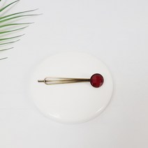 빈티지 앤티크 호마이카 써클 포인트 커브 헤어 실핀