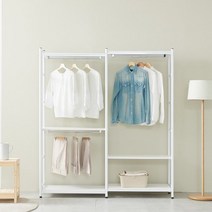 N106 스틸 시스템행거 2단기본형A 1단기본형C 세트 2colors, 블랙