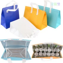 굿마켓 보온보냉 백 휴대용아이스가방 보냉지퍼백 휴대용보냉가방 보온보냉주머니, 대 - 흰색