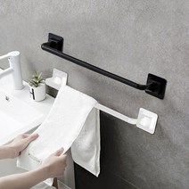 헬로요니 벽에부착 욕실 수건걸이 타올 수납 욕실용품, 1개, 흰색 중형