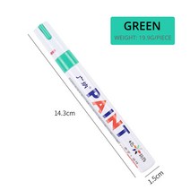 편리한차량도색 1pcs 흰색 방수 자동차 휠 타이어 유성 마크 펜 자동 고무 페인트 CD 금속 영구 마커 낙서 터치 최대 셀프차량도색, 08 green