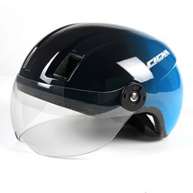 NECASIL 경량 자전거 헬멧 오토바이 헬멧 전동킥보드헬멧 안전모 바이크헬멧 어반 반모헬멧 자전거고글헬멧, 블랙/블루