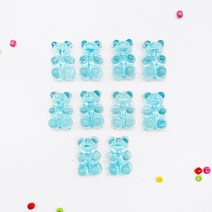 투명 젤리곰 비즈 하리보비즈 목걸이 팔찌 악세사리 재료, A570. 18mm (세로형) 스카이