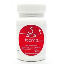5ALA 보충제 추천 고함유 1알당 100mg 배합 착색료(이산화티탄) 불사용 5아라 5-ala 5-아미노레브린산(네오파마제 원료) 아미노산 사프리 30립 3000mg ALA Glad-5ALA