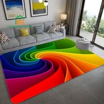 Liforme 요가매트 3d 비전 환상 깔개 레인보우 카펫 미끄럼 방지 실내 소파 영역 깔개 러너 카펫 선물 14 크기, 70cm x 100cm, a