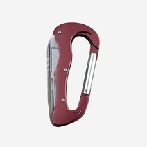 등산 캠핑 나이프 칼 카라비너 등산장비 D링 키링, 나이프카라비너B_레드