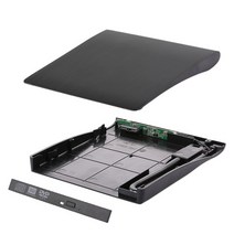 블루레이플레이어 9.5mm dvdcd-rom rw 케이스 macbook pc 노트북용 휴대용 usb 3.0 sata dvd 플레이어 드라이브 외부 인클로저, 협력사, 검은 색