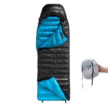 네이처하이크 하이킹 캠핑 구스 다운 초경량 페더 침낭 솔캠 슬리핑 백, J