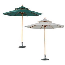 체어아울렛 목재 1단 파라솔 2.5M + 기본베이스(15kg), 1개, 그린