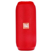 T amp G TG117 휴대용 블루투스 스피커 무선 베이스 컬럼 방수 음악 라우드 TF 카드 서브우퍼 산악 자전거용, 04 Red